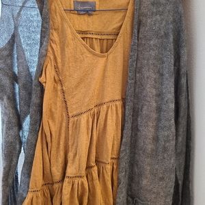 Anthropologie Tunic and H&M Mohair Open Sweater Set. Size Small.